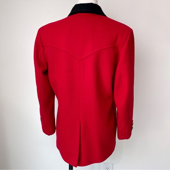 VINTAGE Pioneer Wear Womens Western Red Wool Jacket USA Size Large - Picture 5 of 15